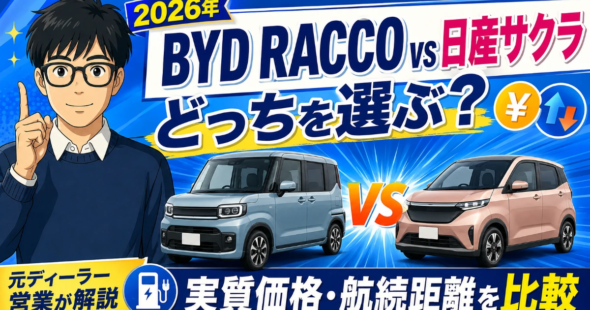 BYD RACCOと日産サクラの比較